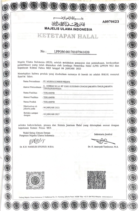 Muryatech Ketetapan Halal​